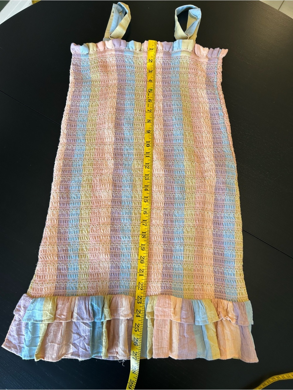 Y2K Smocked Babydoll Dress Fairycore Coquette Pastel Colours - Size Medium - Picture 15 of 15